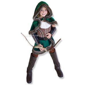 Kids Green and Brown Archer Costume